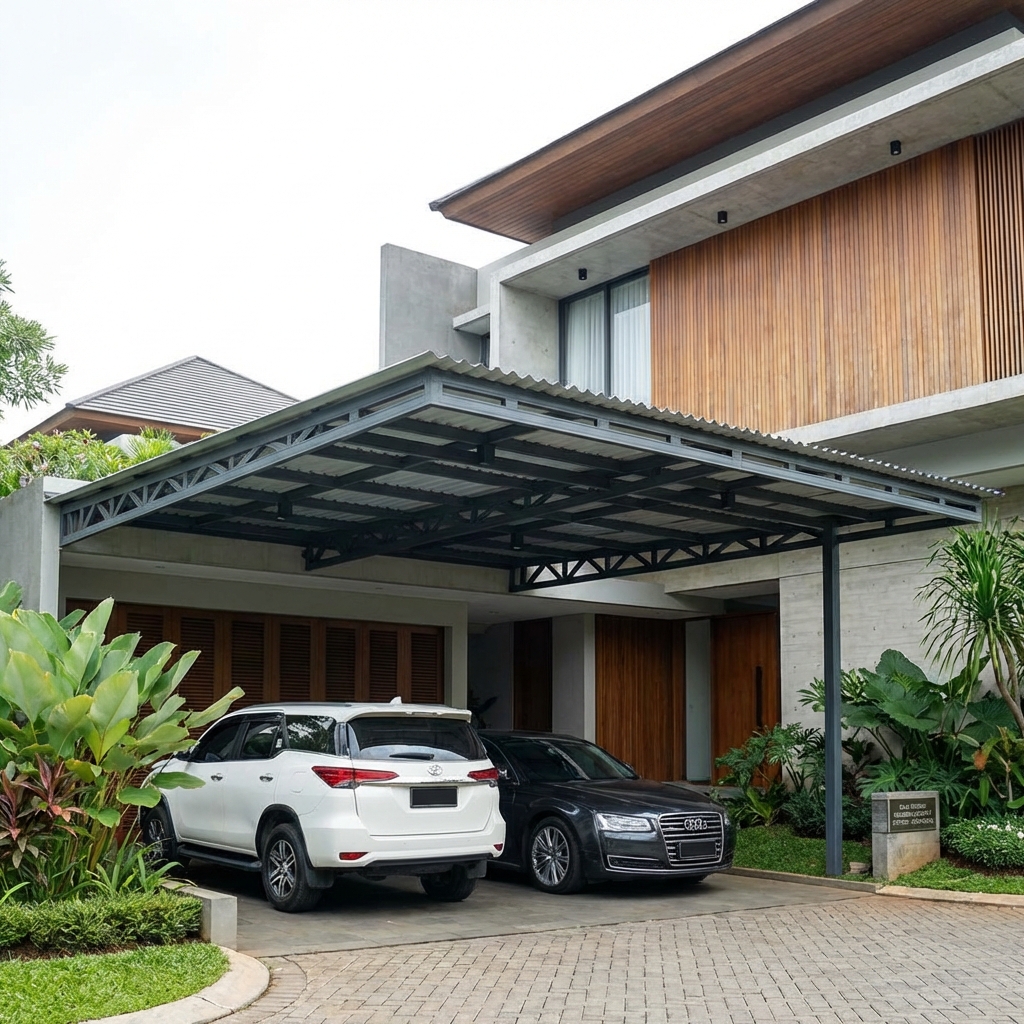 Kanopi Baja Ringan vs Besi Hollow: Mana yang Lebih Cocok untuk Rumah Anda?